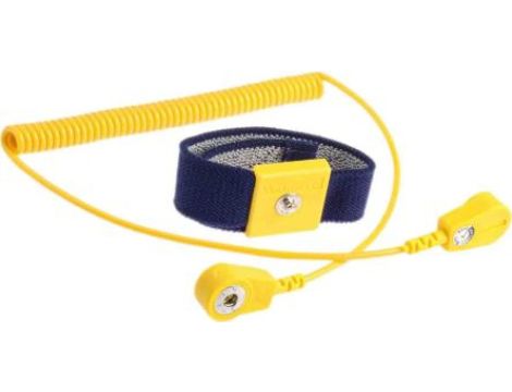 Opaska antystatyczna na nadgarstek z przewodem, 4mm Tak, dł. przewodu 1m, RS PRO Pojedynczy przewód