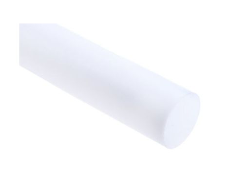 Pręt z fluorowego tworzywa sztucznego PTFE, Ø 32mm x 1m, kolor: Nieprzezroczyste
