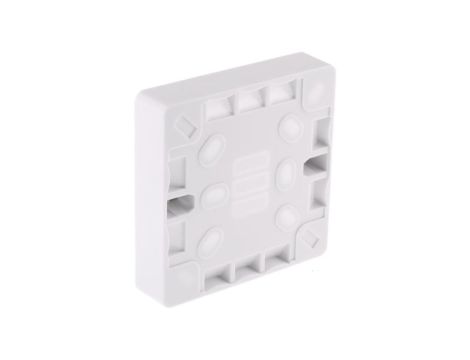 Puszka elektroinstalacyjna, l. ścieżek: 1, materiał: Formaldehyd mocznikowy, typ montażu: Powierzchniowy, 86.6 x 86.6 x