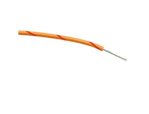 Przewód jednożyłowy linkowy, 0,2 mm, 7/0,2 mm, 24 AWG, PVC, 1 kV AC, Pomarańczowy/Czerwony, dł. 100m, RS PRO
