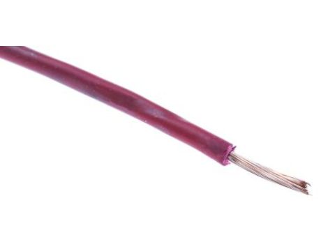 Przewód jednożyłowy linkowy, Przewód instalacyjny, 0,08 mm, 7/0,12 mm, 28 AWG, PVC, 300 V, Czerwony, dł. 100m, RS PRO