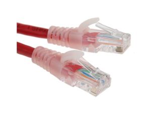Kabel kat. 5e U/UTP Czerwony 1m