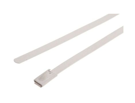 Opaska kablowa 150mm 4,6 mm Stal nierdzewna z powłoką poliestrową 100 sztuk RS PRO
