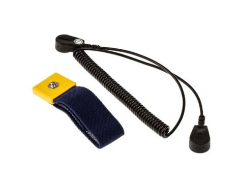 Opaska antystatyczna na nadgarstek z przewodem, 4mm Tak, dł. przewodu 2m, RS PRO Pojedynczy przewód