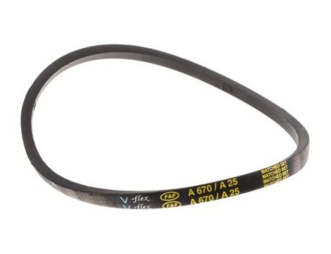 Pas napędowy, profil A, materiał: PET, guma, 13mm x 8mm x 630mm, RS PRO