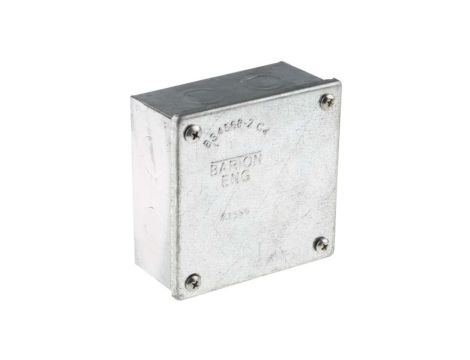 Puszka zaciskowa, Stal Galwanizowany 8 Knockouts 100mm x 100 mm x 50mm 20/25mm Knockout Size RS PRO