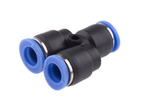 Pneumatic Y Tube-to-Tube Adapter, 10 barów