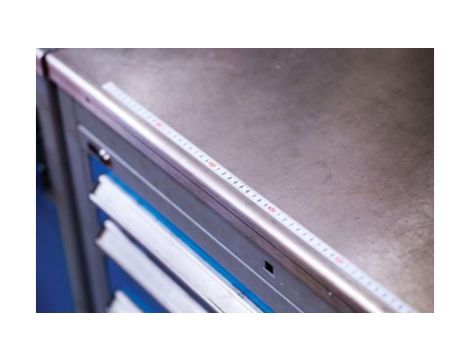 Miara taśmowa, dł. 1.2m, szer. 13 mm, materiał: Brak, Jednostki metryczne, RS PRO