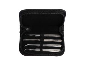 Zestaw pęset, materiał: Stal nierdzewna, RS PRO