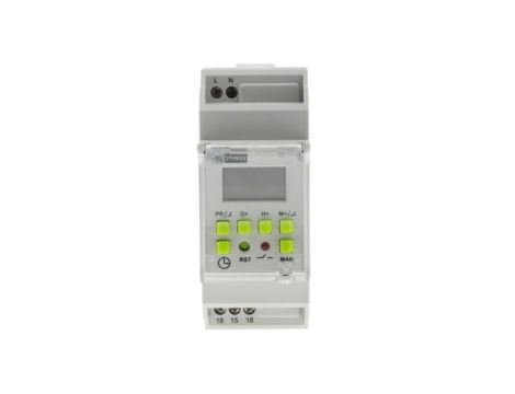 Wyłącznik czasowy na szynę DIN Cyfrowe 1-kanałowy godzinny 110 → 240 V AC