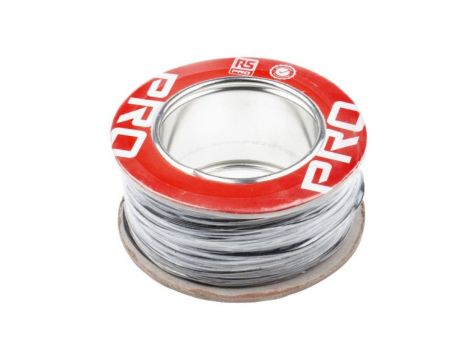 Przewód o podwyższonej odporności ETFE Czarny, 100m 19/0,2 mm, 600 V, -75→ +150 C., Ø 1.55mm, RS PRO