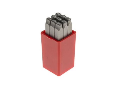 Zestaw wybijaków cyfr, H 3mm, 9-szt., (0 → 8), RS PRO