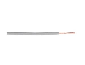 Przewód jednożyłowy linkowy, 1 mm, 17 AWG, PVC, 300/500 V, Szary, dł. 100m, RS PRO