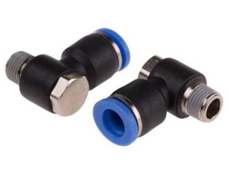 Złącze kątowe gwint R 1/8 męskie, Wciskane 8 mm RS PRO