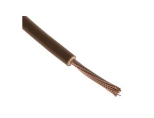 Przewód jednożyłowy linkowy, 2491B, 1 mm, 32/0,2 mm, 17 AWG, Bezhalogenowe, 500 V, Brązowy, dł. 100m, RS PRO