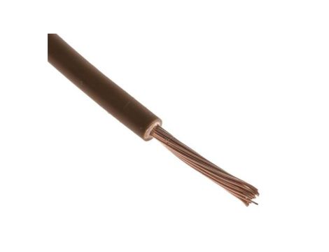 Przewód jednożyłowy linkowy, 2491B, 1 mm, 32/0,2 mm, 17 AWG, Bezhalogenowe, 500 V, Brązowy, dł. 100m, RS PRO
