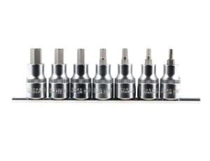 Końcówka sześciokątna, materiał Stal chromowo-wanadowa, Hex 10, Hex 12, Hex 4, Hex 5, Hex 6, Hex 7, Hex 8, 7 szt.