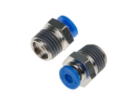 Adapter gwintowany prosty gwint – rura, 10 barów