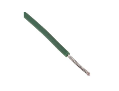 Przewód jednożyłowy linkowy, Przewód instalacyjny, 0,2 mm, 11/0,16 mm, 24 AWG, MPPE, 600 V, Zielony, dł. 100m, RS PRO