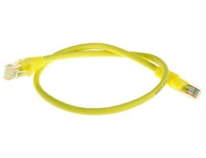 Kabel kat. 5e U/UTP Żółty 500mm