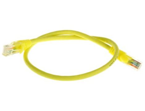 Kabel kat. 5e U/UTP Żółty 500mm
