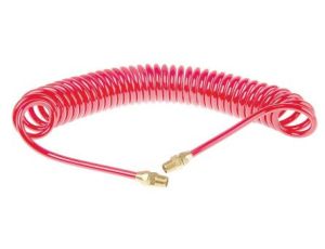 Przewód pneumatyczny spiralny 4m Czerwony, PUR, R 1/4 RS PRO