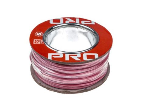 Przewód o podwyższonej odporności PTFE Różowy, 25m 3 mm 19/0,45 mm, 1 kV, -75→ +200 C., Ø 3.31mm, RS PRO