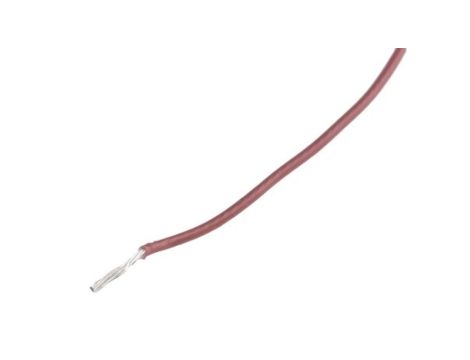 Przewód do urządzeń PTFE PTFE Brązowy, 100m 0,6 mm 19/0,2 mm, 300 V, -75 → +200C, Ø 1.35mm, RS PRO BS3G210