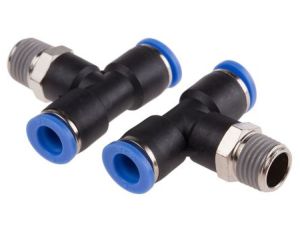 Adapter gwintowany teowy typu gwint – rura, 10 barów