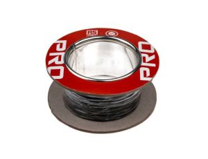 Przewód do urządzeń PTFE PTFE Czarny, 100m 0,12 mm 7/0,15 mm, 300 V, -75→ +200 C., Ø 0.8mm, RS PRO BS3G210