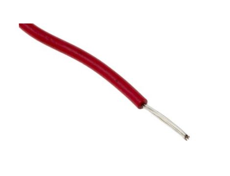 Przewód jednożyłowy linkowy, Przewód instalacyjny, 0,08 mm, 7/0,12 mm, 28 AWG, PVC, 300 V, Czerwony, dł. 100m, RS PRO