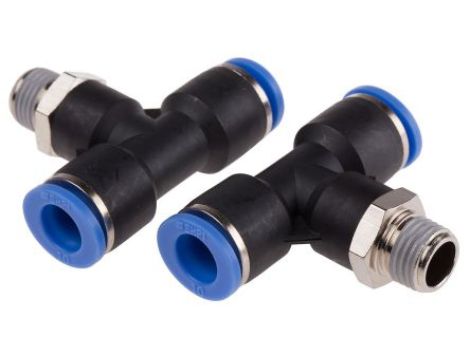 Adapter gwintowany teowy typu gwint – rura, 10 barów
