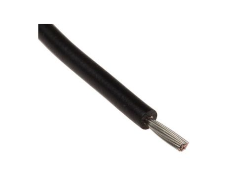 Przewód o podwyższonej odporności PVC Czarny, 100m 0,6 mm 19/0,2 mm, 750 V, -40 → +105C, Ø 2.5mm, RS PRO