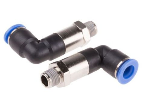 Złącze kątowe gwint R 1/8 męskie, Wciskane 8 mm RS PRO