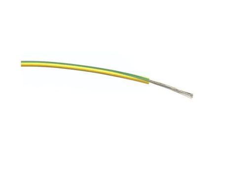 Przewód jednożyłowy linkowy, 0,2 mm, 16/0,2 mm, 24 AWG, PVC, 1 kV AC, Zielony/Żółty, dł. 500m, RS PRO