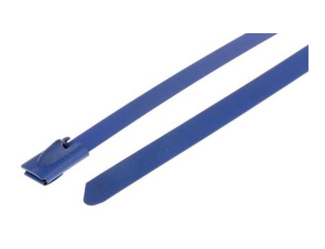 Opaska kablowa 125mm 4.6 mm Stal nierdzewna z powłoką poliestrową 100 sztuk RS PRO