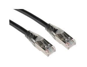 Kabel kat. 5e F/UTP Czarny 500mm