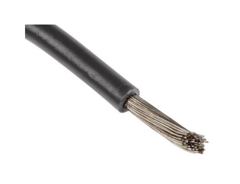 Przewód o podwyższonej odporności ETFE Czarny, 100m 19/0,3 mm, 600 V, -75 → +150C, Ø 2.15mm, RS PRO