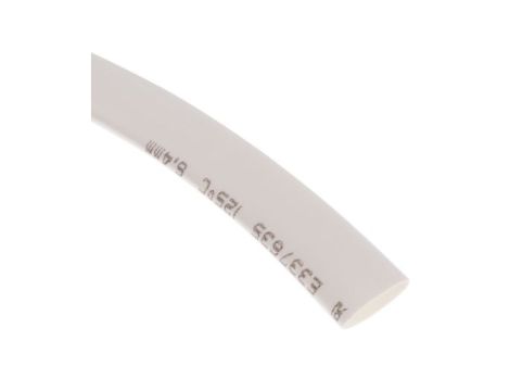 Osłona termokurczliwa Biały 2:1, średnica 6.4mm, dł. 8m, RS PRO