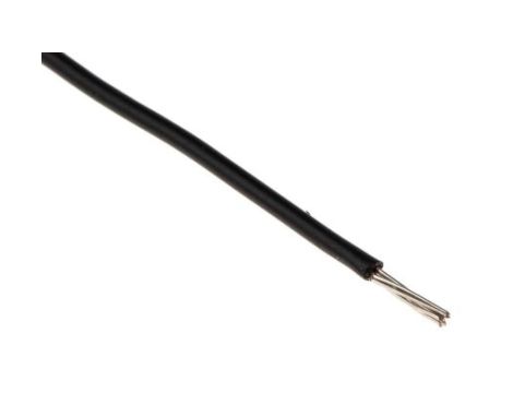 Przewód o podwyższonej odporności PVC Czarny, 250m 0,34 mm 7/0,25 mm, 250 V, -40 → +105C, Ø 1.45mm, RS PRO