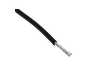 Przewód do urządzeń PTFE PTFE Czarny, 25m 0,34 mm 19/0,15 mm, 600 V, -75→ +200 C., Ø 1.35mm, RS PRO BS3G210