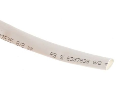 Osłona termokurczliwa Biały 3:1, średnica 6mm, dł. 7m, RS PRO