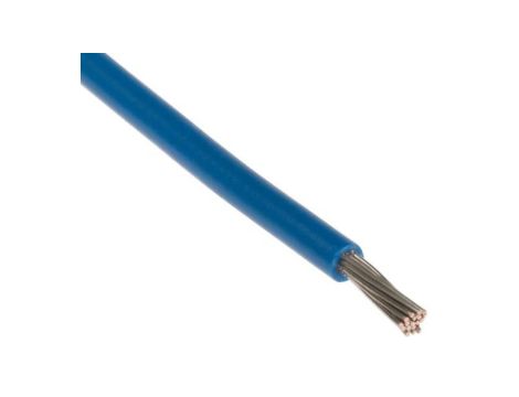Przewód o podwyższonej odporności PVC Niebieski, 100m 0,6 mm 19/0,2 mm, 250 V, -40 → +105C, Ø 1.9mm, RS PRO