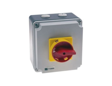 Przełącznik izolacyjny bez bezpiecznika 4-biegunowy 40 A 18,5 kW 3-fazowy IP65