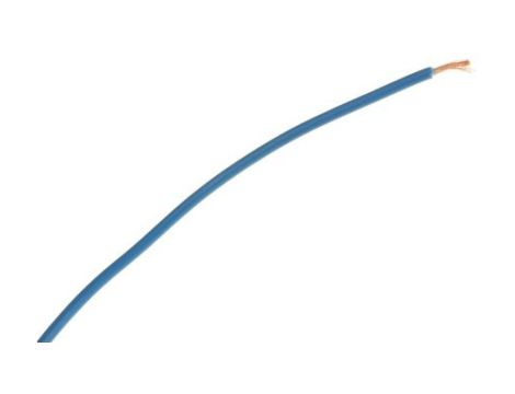 Przewód jednożyłowy linkowy, Przewód do urządzeń, 0,26 mm, 3/0,07 mm, 23 AWG, PVC, 250 V, Niebieski, dł. 100m, RS PRO