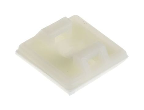 Mocowanie opaski kablowej samoprzylepne, 19mm x 19 mm, kolor: Naturalny, 100-szt., RS PRO