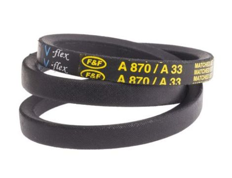 Pas napędowy, profil A, materiał: PET, guma, 13mm x 8mm x 838mm, RS PRO