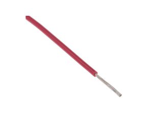 Przewód jednożyłowy linkowy, Przewód instalacyjny, 0,13 mm, 7/0,16 mm, 26 AWG, XLPVC, 150 V, Czerwony, dł. 100m, RS PRO
