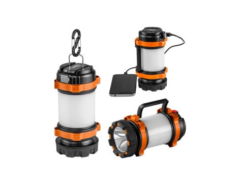 Lampa biwakowa akumulatorowa 800lm powerbank 3w1 CREE T6 + SMD LED 99-031