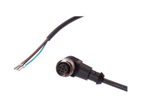 Złącze kablowe M12 kątowe żeńskie 3-pinowe końcówka niezarobiona 3x0.34mm 15m PUR IP67 VKAE0021
